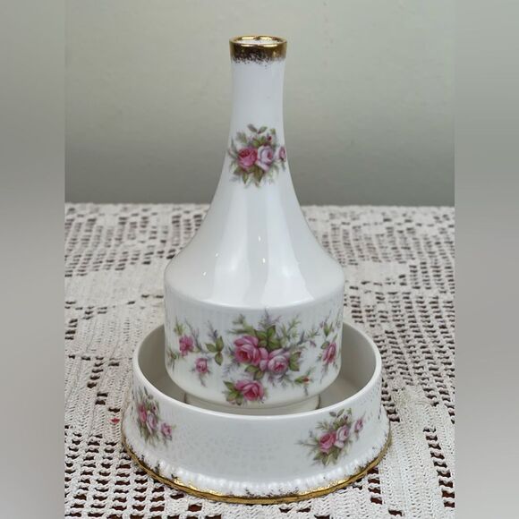 Vintage PARAGON Victoriana Rose small vase and small dish || ENGLAND - Picture 4 of 12